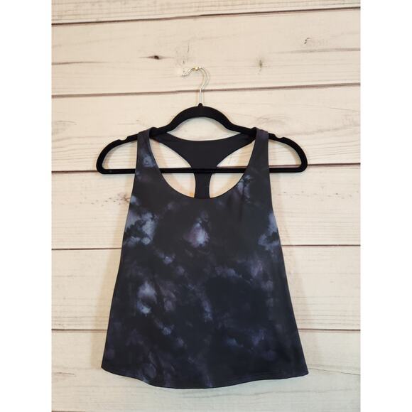 Old Navy‎ Active Powersoft Women's Black Tie Dye Built In Bra Tank Top Sz Medium - Picture 1 of 7
